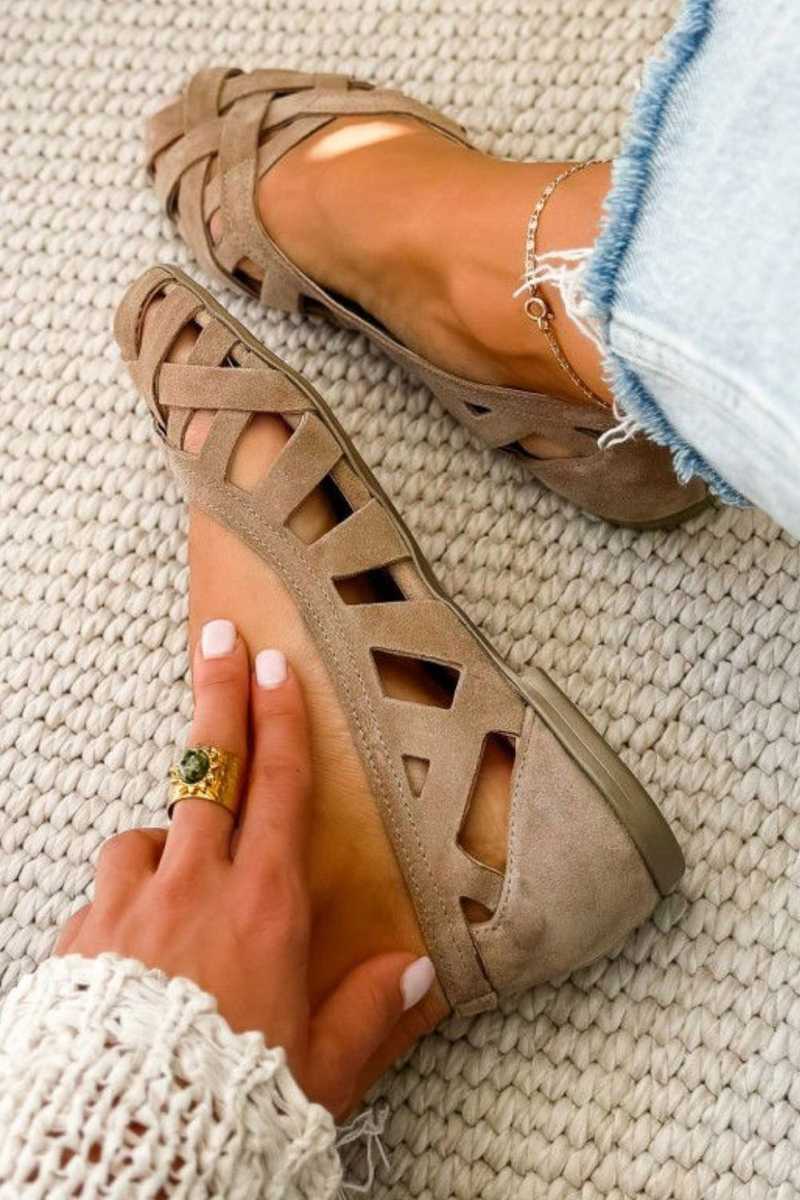 Caterina | Women Woven Leather Summer Sandals For Warm Evenings Or Everyday Wear