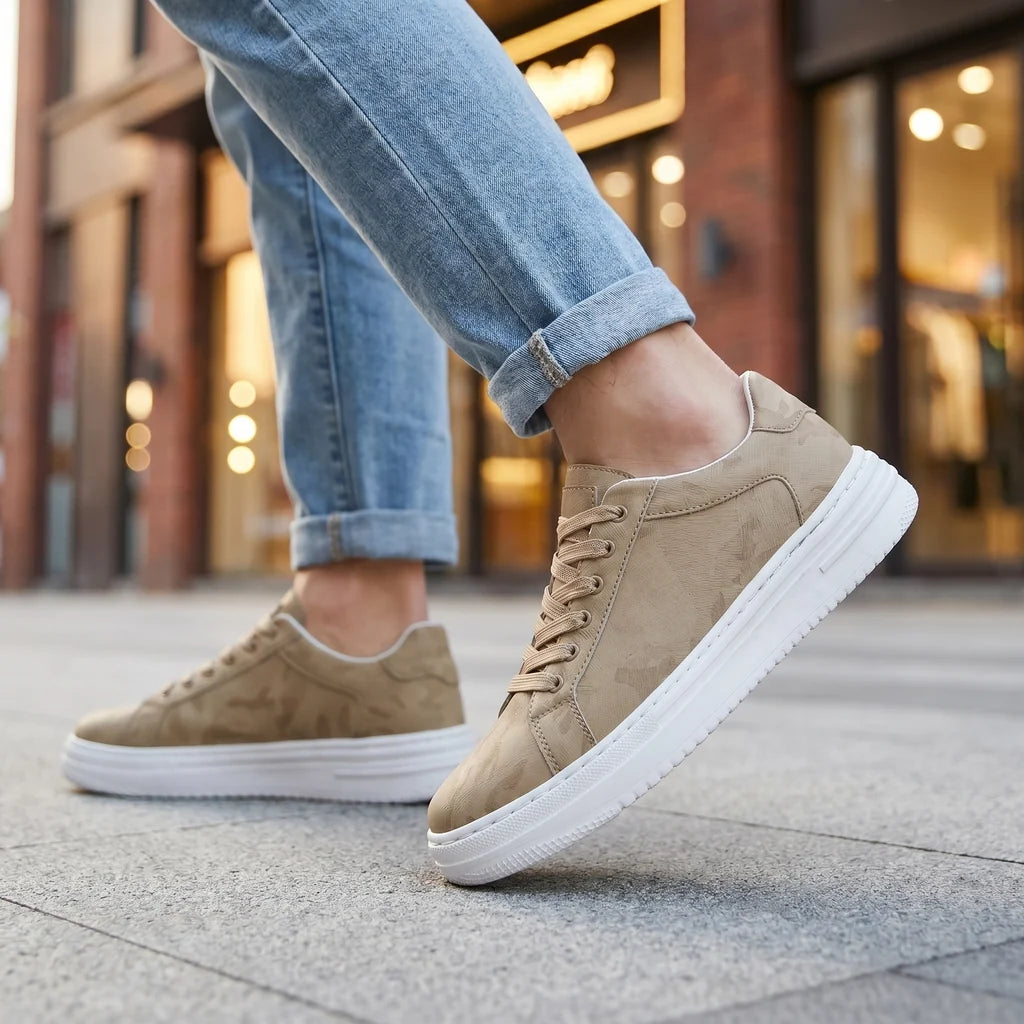 Beige Mason Vance Low-Top Sneakers 2
