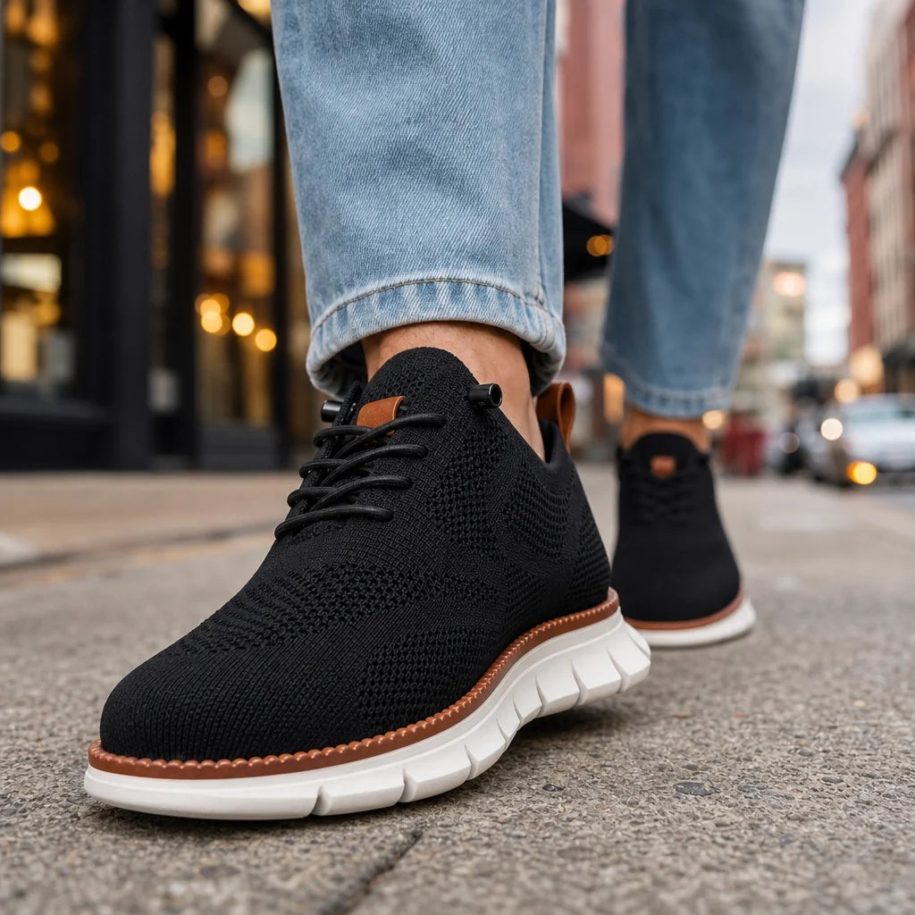 Black Sargent Breathable Knit Sneakers 3
