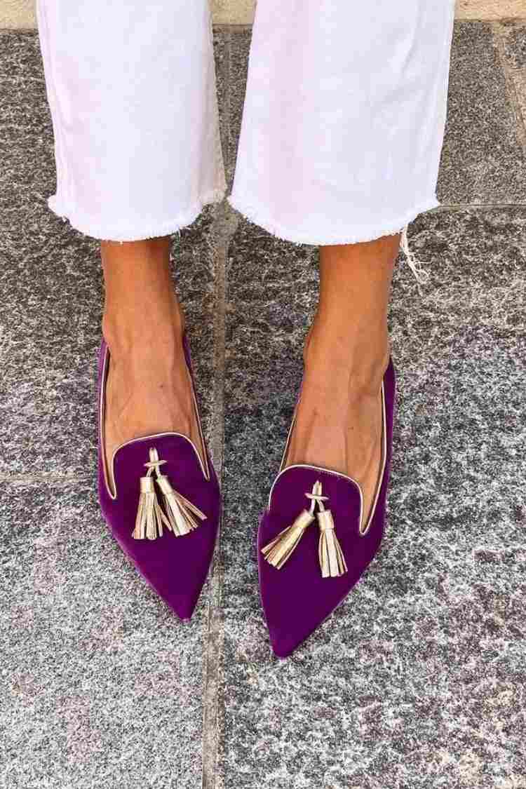 Harriet | Women Pointed Toe Loafers With Front Tassels And Flexible Sole For Office Days Or Everyday Wear