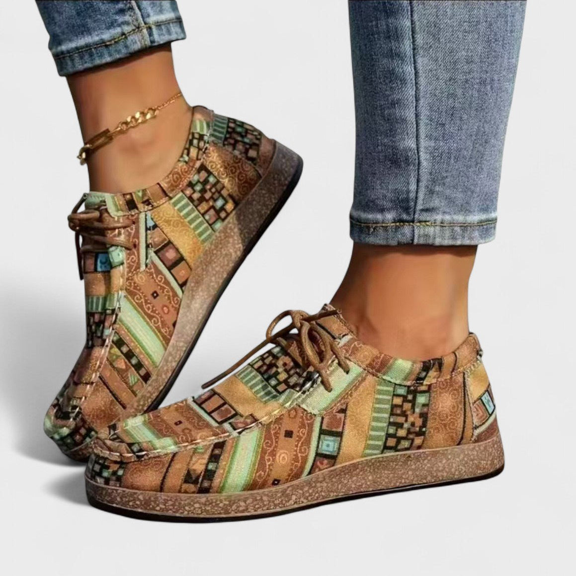 Seryphina | Women Sneakers With Shock Absorbing Sole Wide Heel Base Shaped Insole And Ventilated Upper