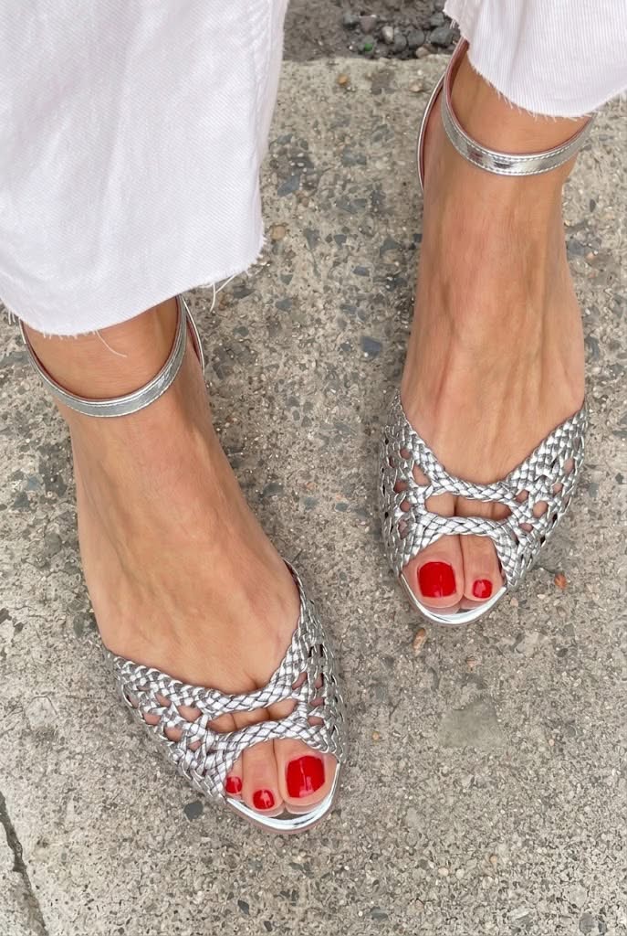 Isadora | Women Woven Leather Sandals For Summer Days Or Evening Outings