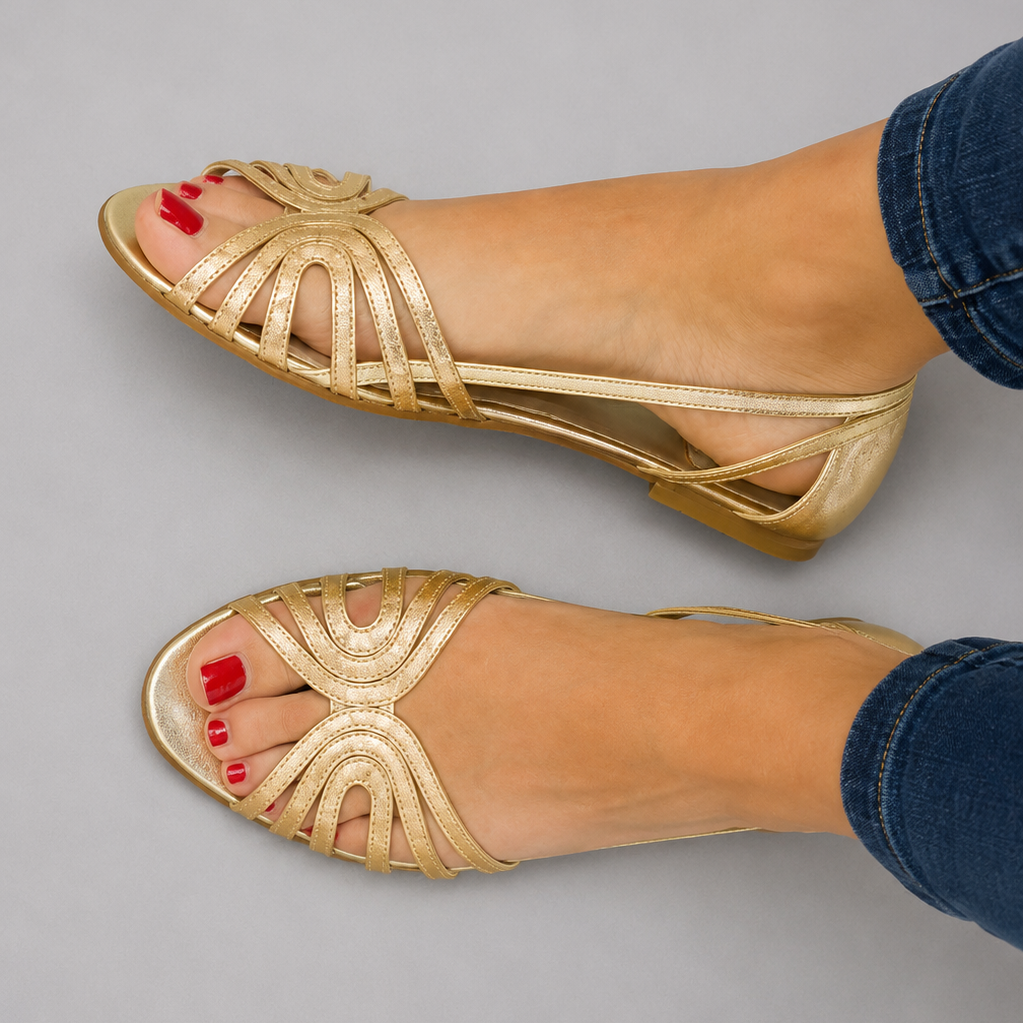 Eleonora | Women Embellished Leather Sandals For Summer Mornings Or Polished Dinners