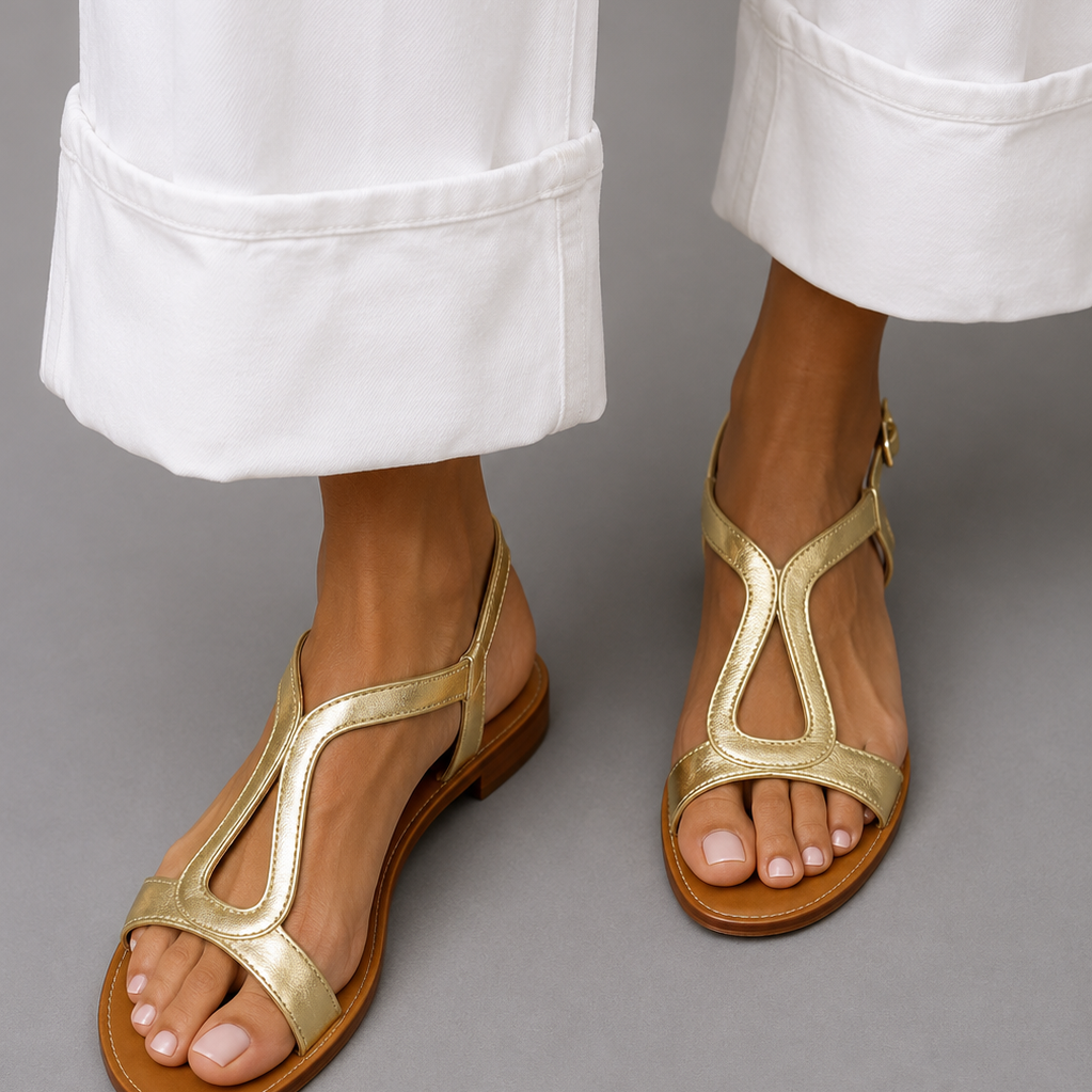 Ludovica | Women Leather Summer Sandals With Considered Design For Warm Days Or Evening Outings