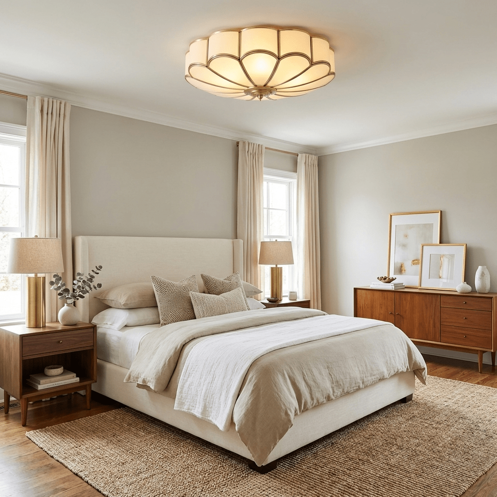 Flower Shape Glass Recessed Ceiling Light