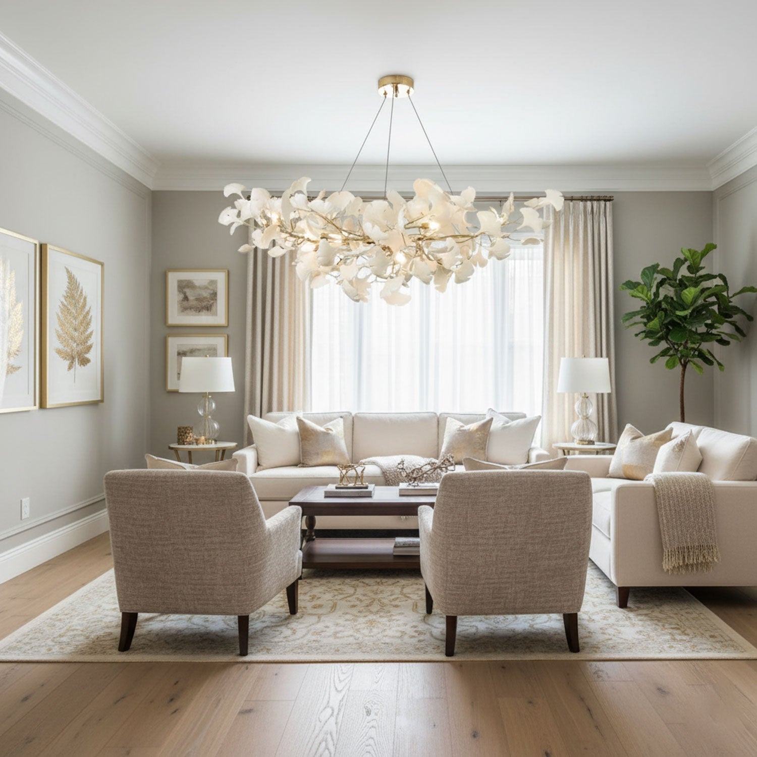 Horizon Bloom Gingko Chandelier