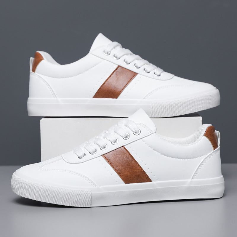 Vicci | Men Faux Leather Trainers With Cushioned Insole And Rubber Sole For Dressing Up Or Casual Days
