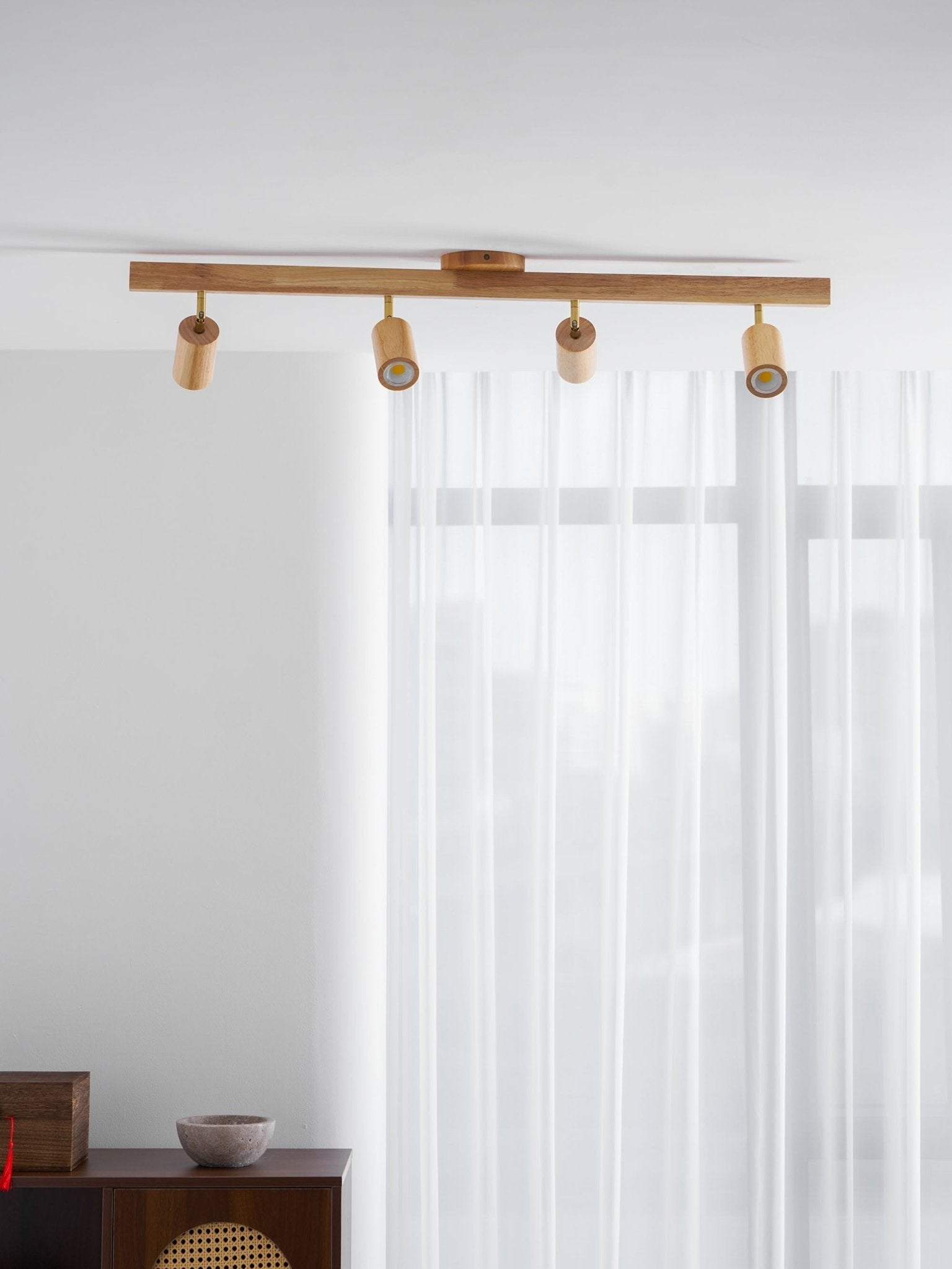 Natural Wood Beam Spotlight Light