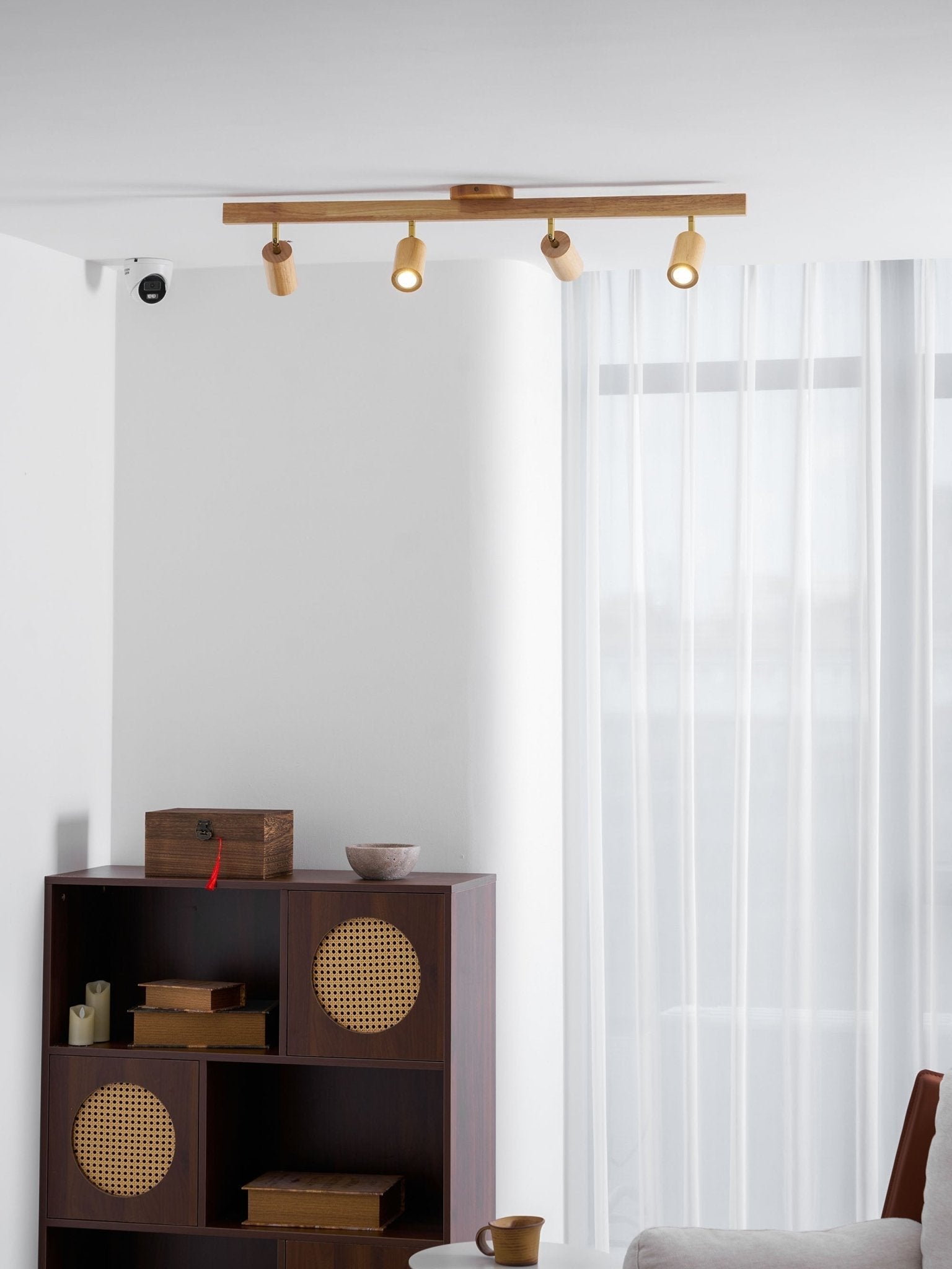 Natural Wood Beam Spotlight Light
