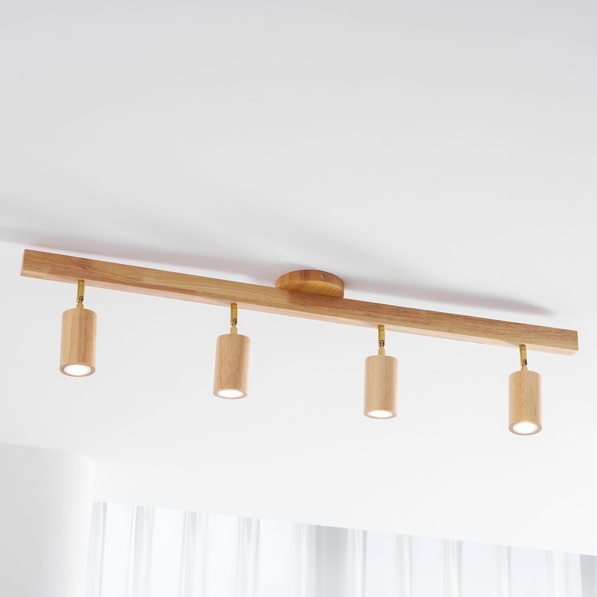 Natural Wood Beam Spotlight Light