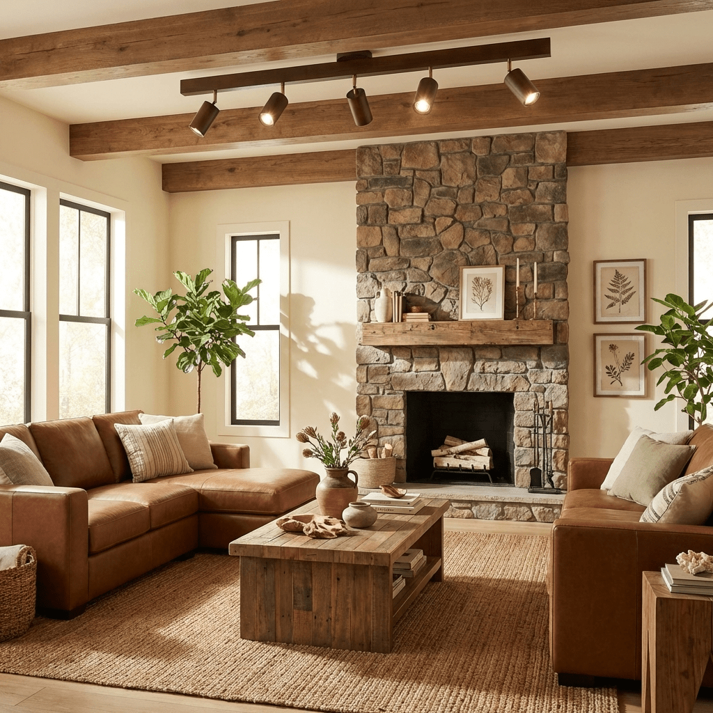Natural Wood Beam Spotlight Light