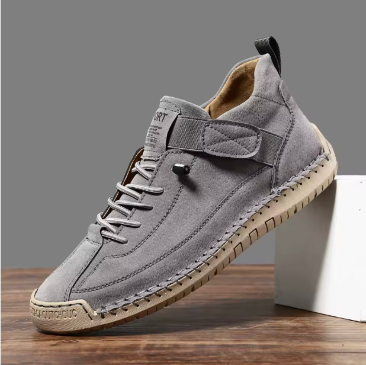 Emiline | Women Leather Support Sneakers With Slow Rebound EVA Sole For Standing Working Or Long Days