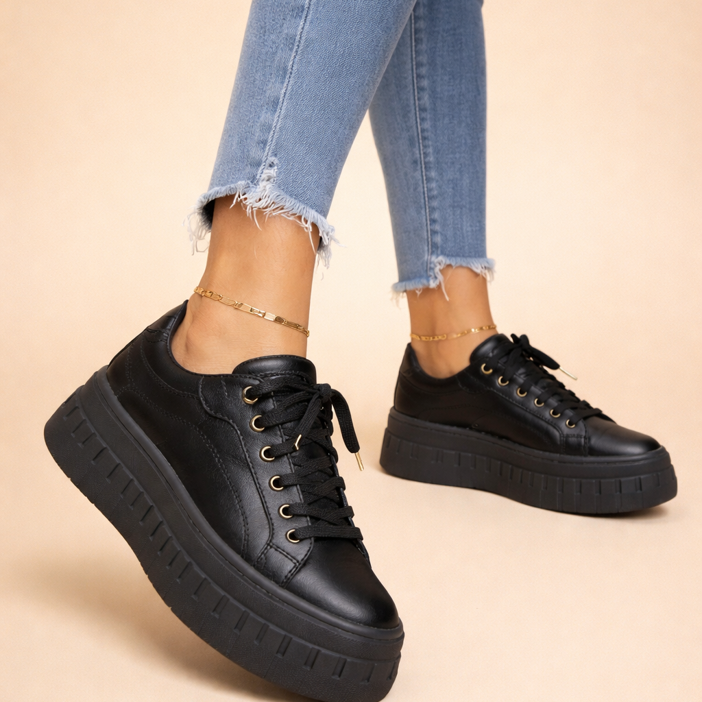Hattie | Women Platform Lace Up Sneakers