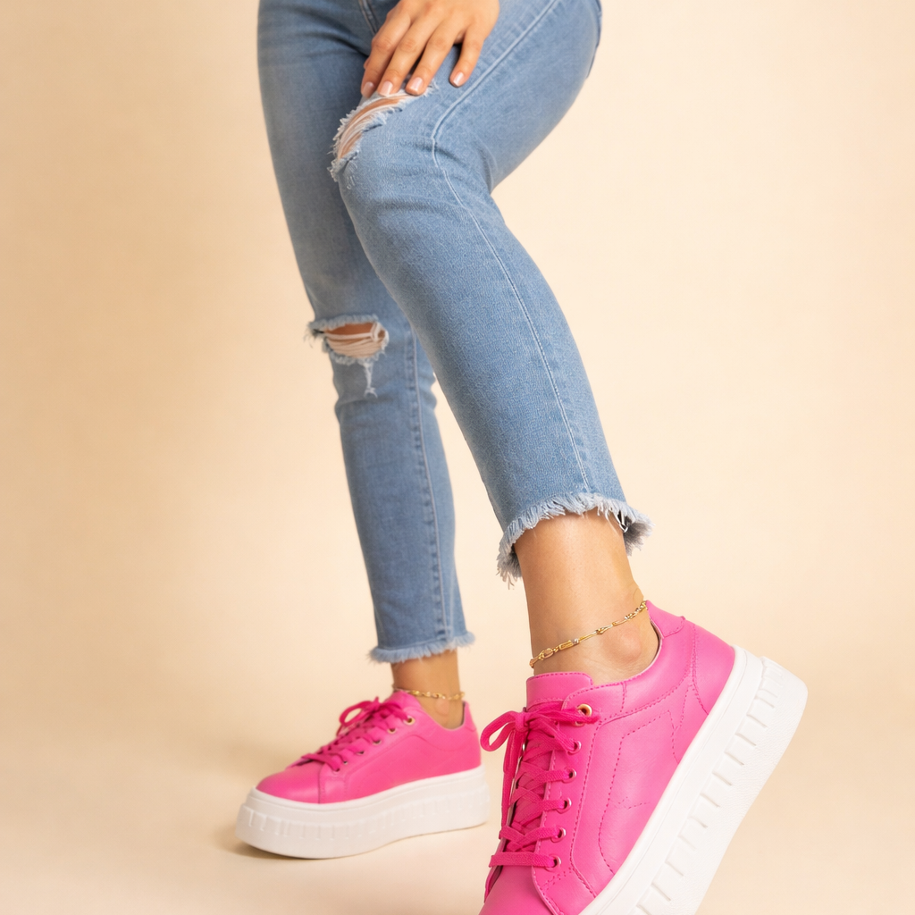 Hattie | Women Platform Lace Up Sneakers