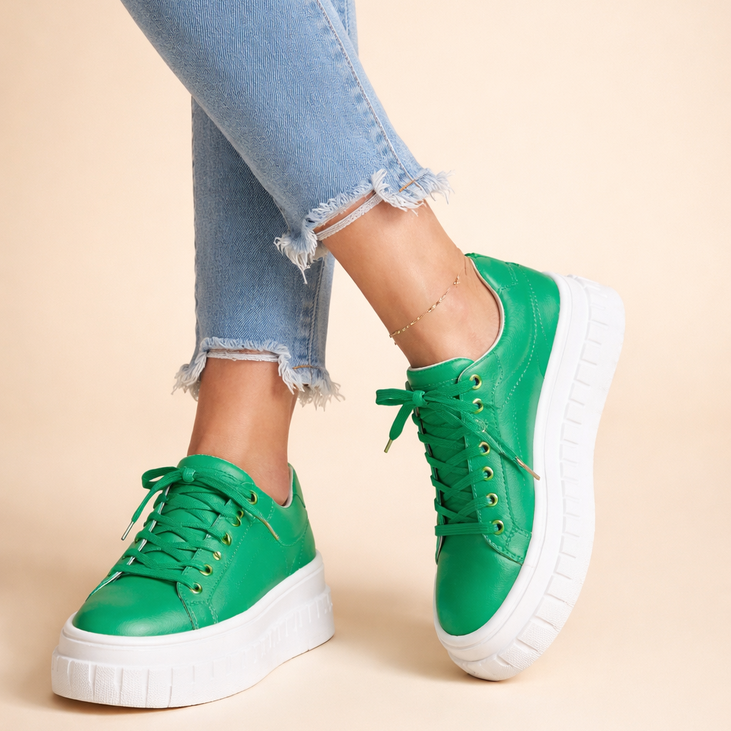 Hattie | Women Platform Lace Up Sneakers