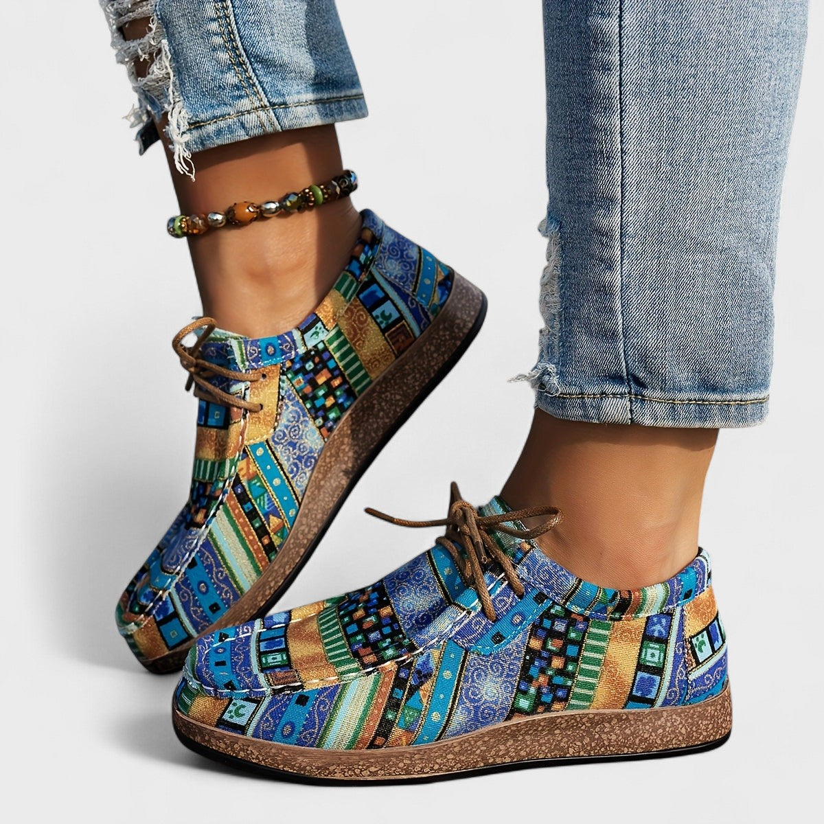 Seryphina | Women Sneakers With Shock Absorbing Sole Wide Heel Base Shaped Insole And Ventilated Upper