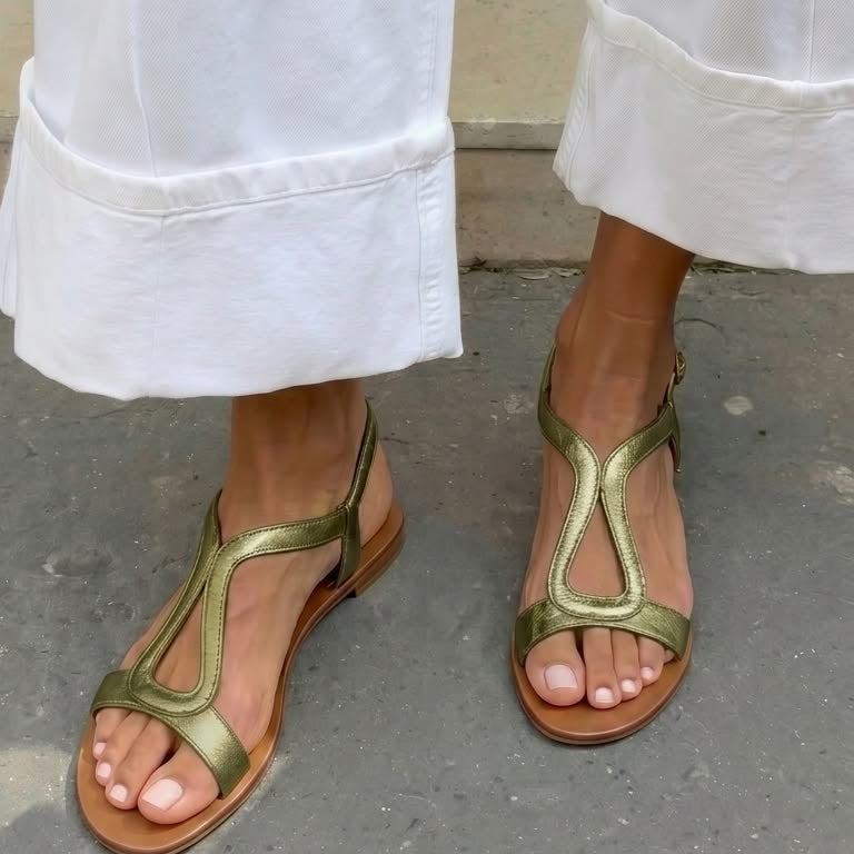 Ludovica | Women Leather Summer Sandals With Considered Design For Warm Days Or Evening Outings
