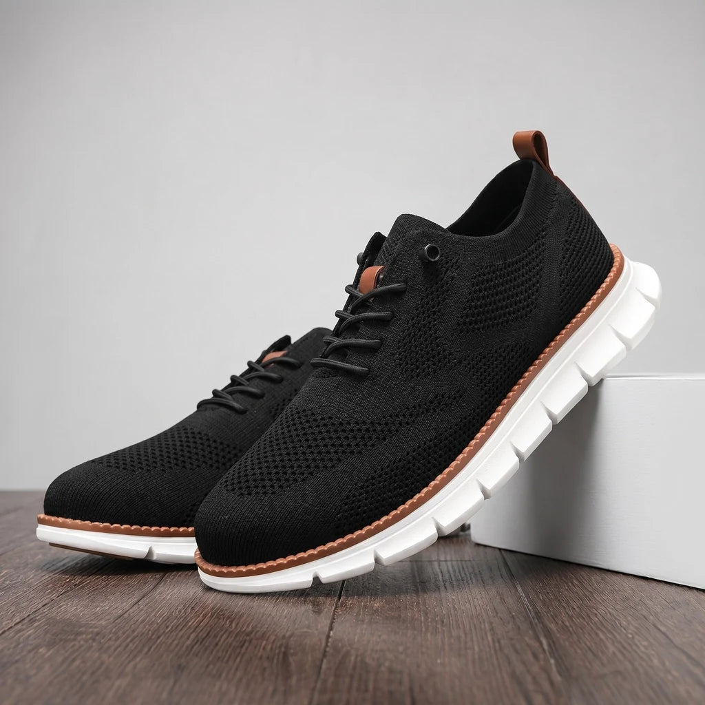 Charles Knit Sneakers - Color:Black;Size:38