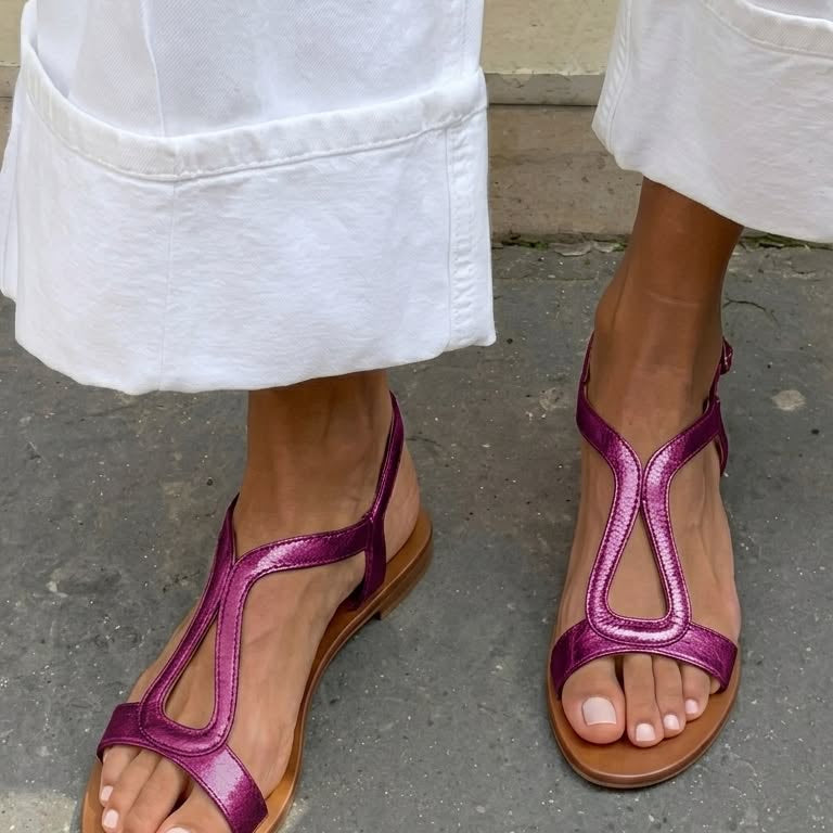 Ludovica | Women Leather Summer Sandals With Considered Design For Warm Days Or Evening Outings
