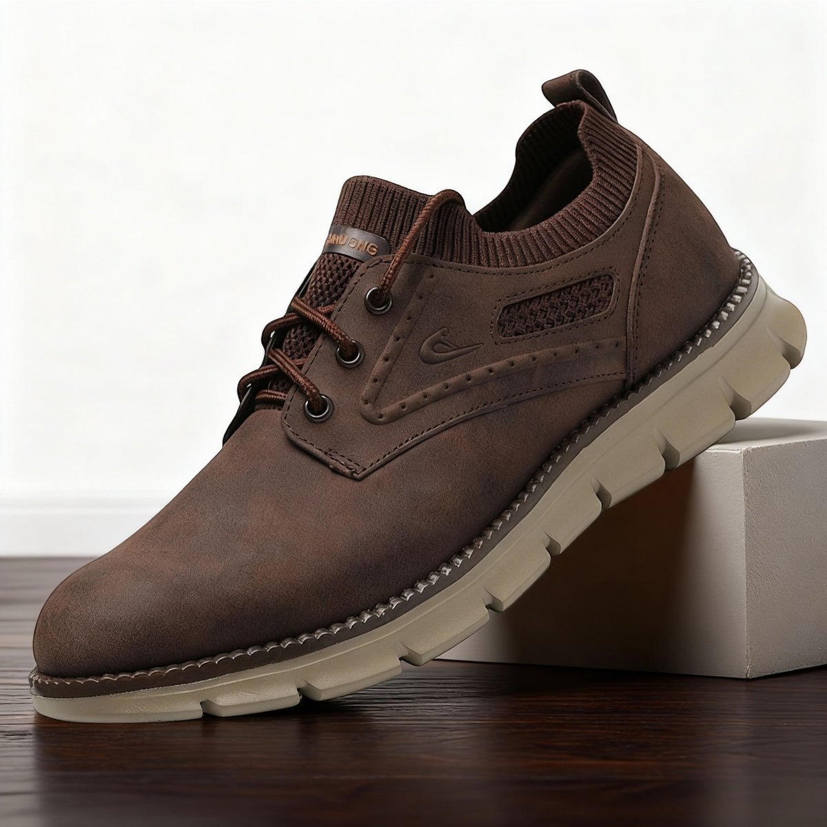 Marshall | Men Sneakers With Hand Stitched Detailing Ankle Sock Collar And Cushioning EVA Sole For Daily Miles
