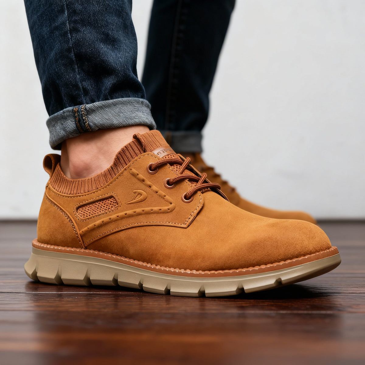 Marshall | Men Sneakers With Hand Stitched Detailing Ankle Sock Collar And Cushioning EVA Sole For Daily Miles