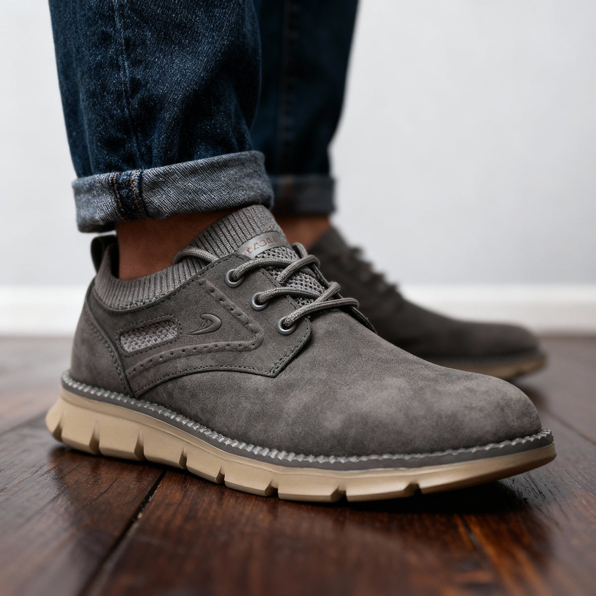 Marshall | Men Sneakers With Hand Stitched Detailing Ankle Sock Collar And Cushioning EVA Sole For Daily Miles
