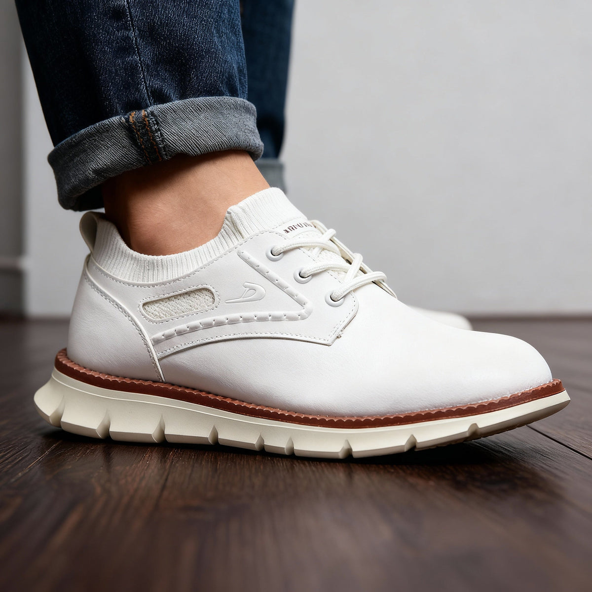 Marshall | Men Sneakers With Hand Stitched Detailing Ankle Sock Collar And Cushioning EVA Sole For Daily Miles