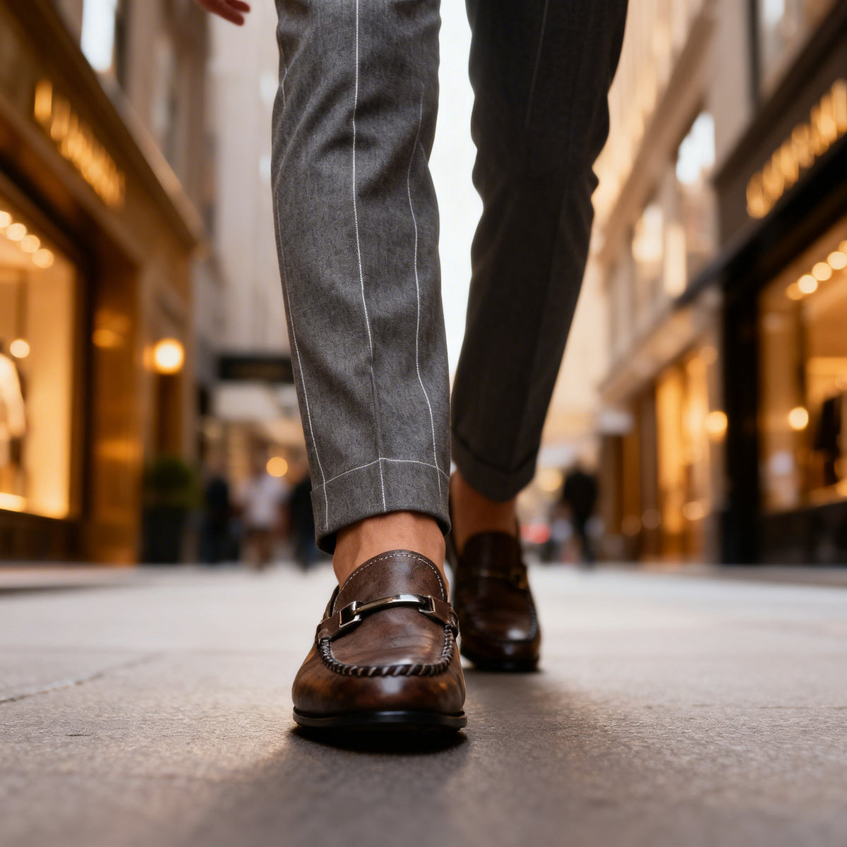 Maurizio | Men Italian Leather Loafers With Refined Front Detail Cushioned Footbed And Grip Sole For Tailored Wear
