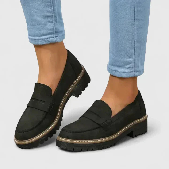 Destiny | Women Suede Slip On Loafers With Supportive Grip Sole For Longer Days Or Everyday Wear