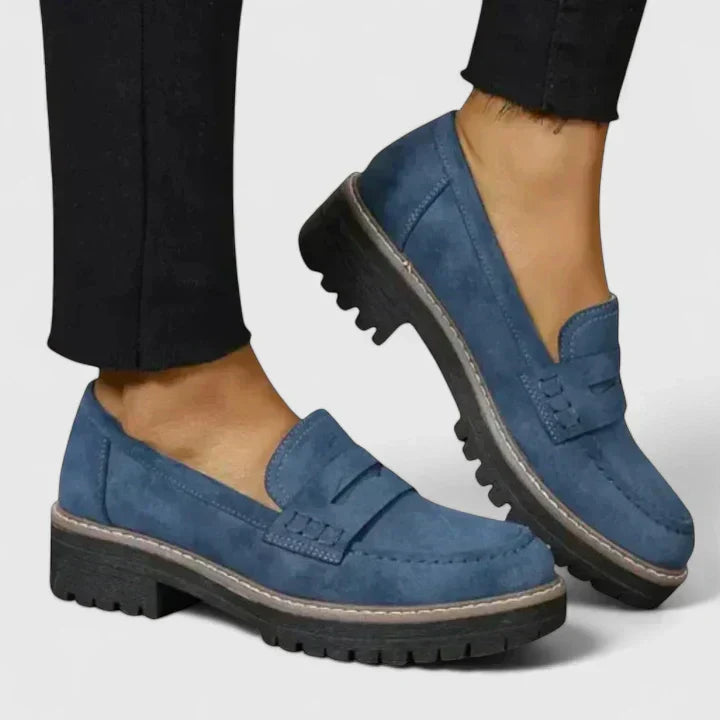 Destiny | Women Suede Slip On Loafers With Supportive Grip Sole For Longer Days Or Everyday Wear
