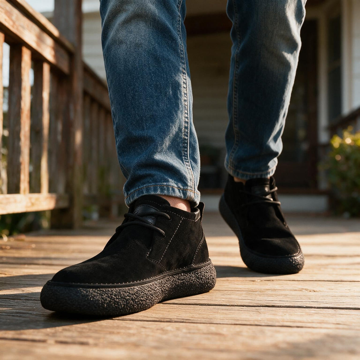 Hugh | Men Suede Leather Chukka Boots With Cushioned Sole Smooth Lining And Reinforced Heel For Autumn Days