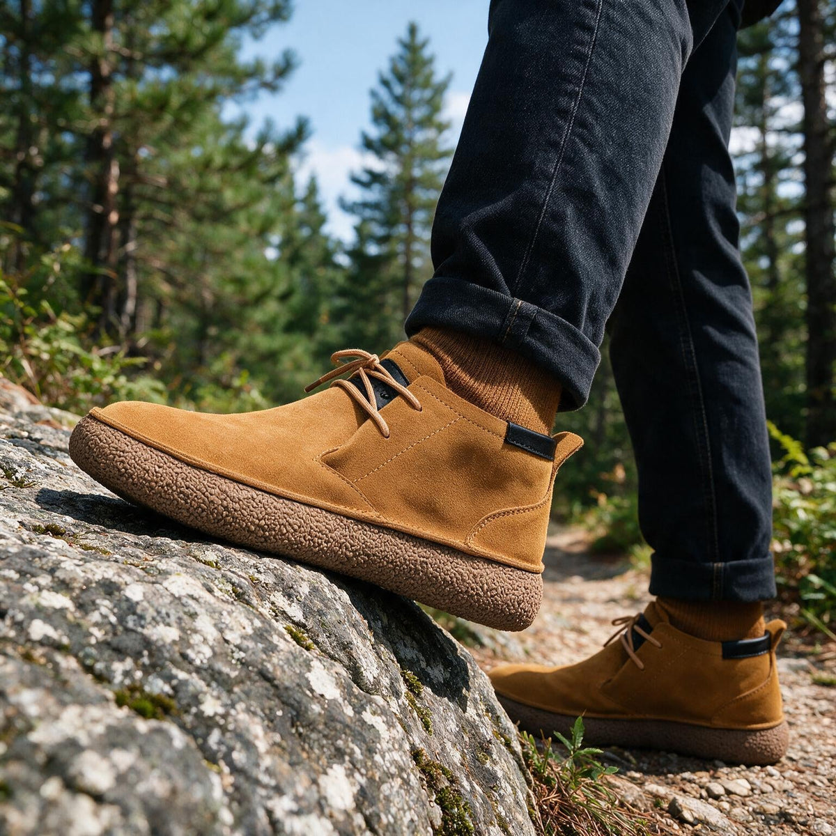 Hugh | Men Suede Leather Chukka Boots With Cushioned Sole Smooth Lining And Reinforced Heel For Autumn Days