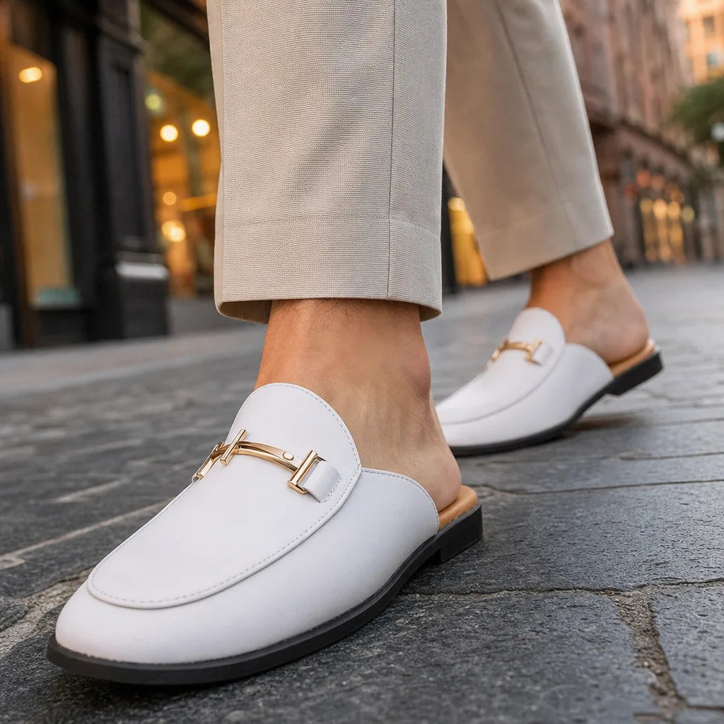 Women's White Medford Closed-Toe Mules