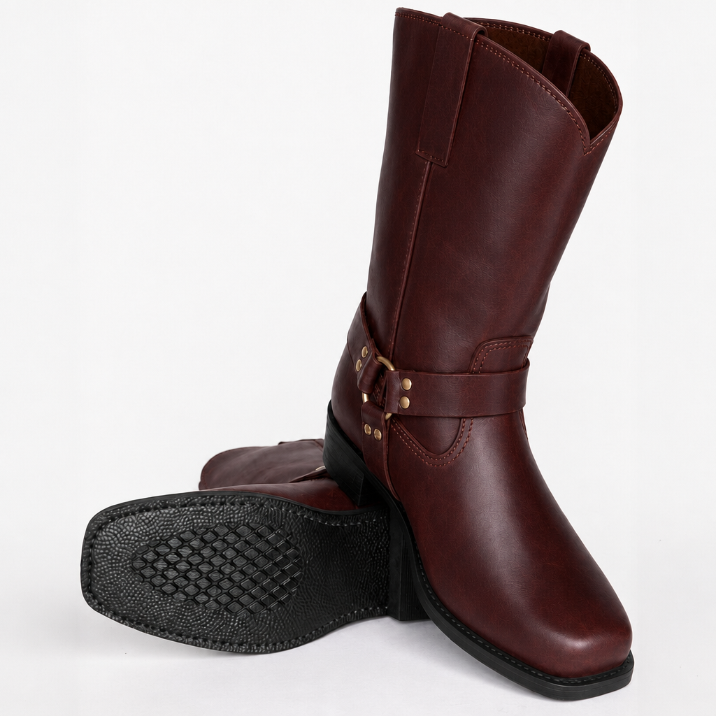 Men’s Cowboy Boots Harness Style | Mid Calf
