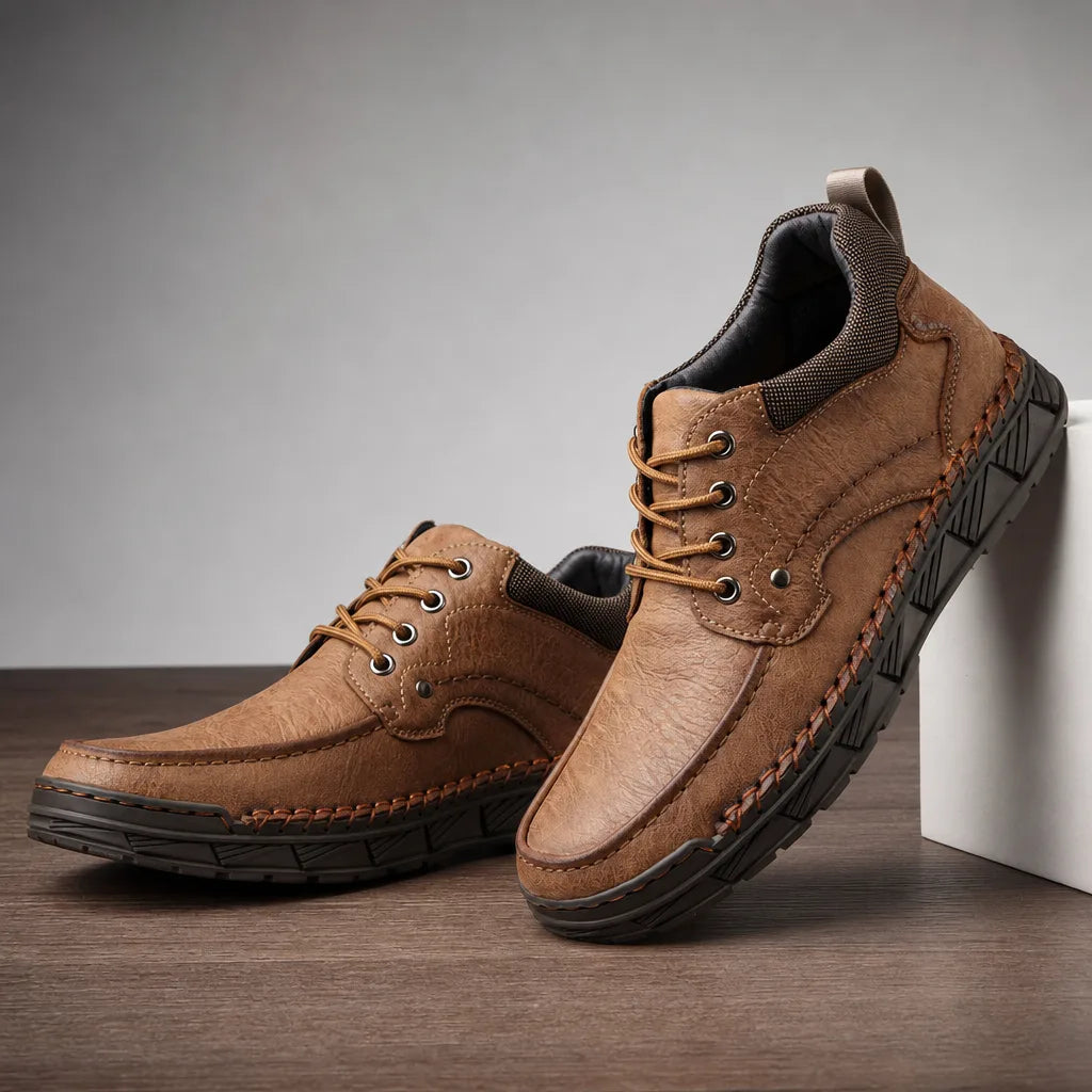 Waylon | Hiking Ankle Chukka Boots - Color:Brown;Size:38