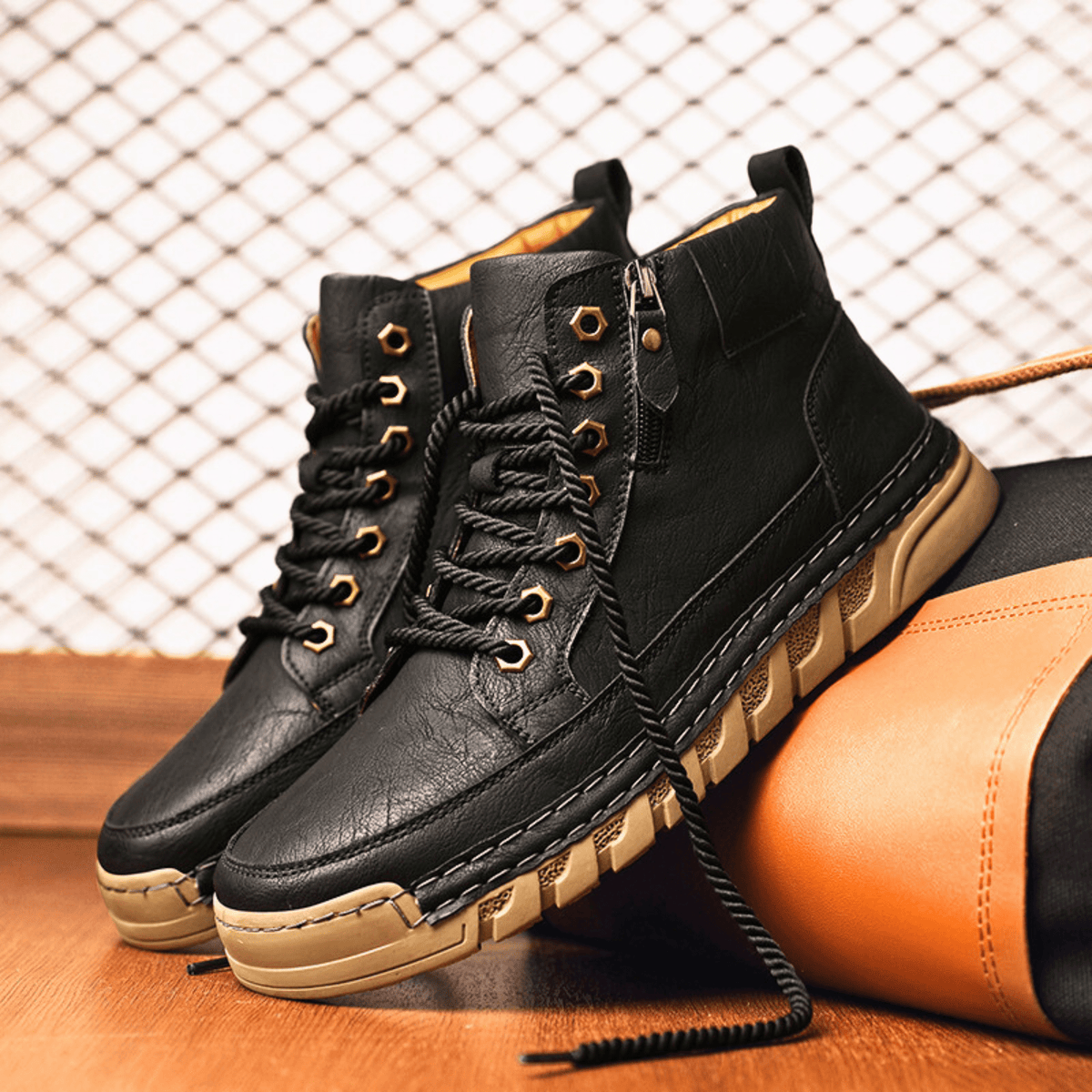 Kingsley | Men Leather Ankle Boots With Streamlined Silhouette Cushioned Sole And Refined Stitch Detailing For City Days