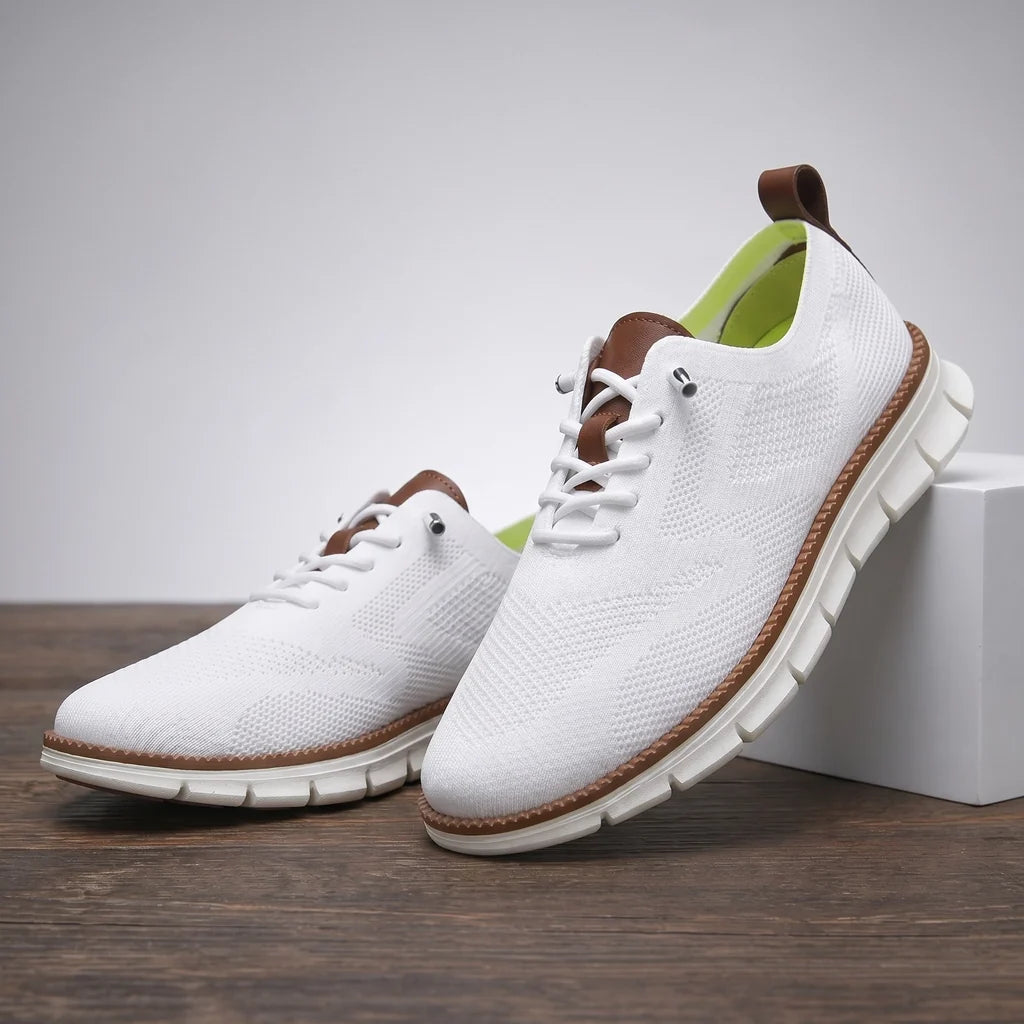 Charles Knit Sneakers - Color:White;Size:38