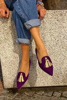 Harriet | Women Pointed Toe Loafers With Front Tassels And Flexible Sole For Office Days Or Everyday Wear