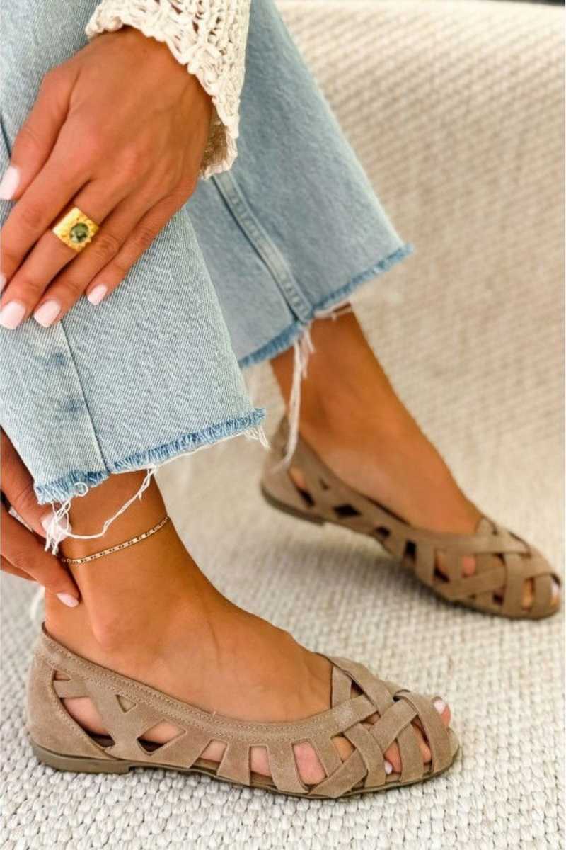 Caterina | Women Woven Leather Summer Sandals For Warm Evenings Or Everyday Wear