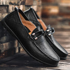 Bettino | Men Italian Leather Loafers With Lined Interior Hand Stitched Seams Looped Saddle And Driver Sole