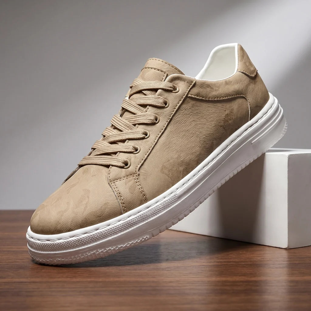 Beige Mason Vance Low-Top Sneakers 1