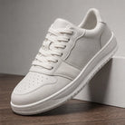 White Garrett Leather Low-Top Sneakers 1