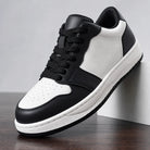 Black / White Garrett Leather Low-Top Sneakers 1