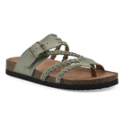 Hayleigh | Women Braided Suede Cork Sandals With Adjustable Metal Buckle Toe Loop And Slip Resistant Rubber Sole