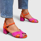 Devynne | Women Pink Wedge Heels With Adjustable Ankle Strap And Cushioned Sole For Summer Occasions