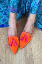 Harriet | Women Pointed Toe Loafers With Front Tassels And Flexible Sole For Office Days Or Everyday Wear