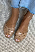 Serafina | Women Woven Leather Sandals For Summer Days Or Golden Hour Evenings