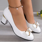 Evelyn | Women Classic Bow Detail Heels With Stable Mid Heel And Cushioned Inner Sole For Work Dinner Or Occasions