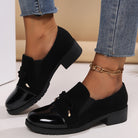 Margot | Women Loafers With Low Heel Bow Detail And Glossy Toe Cap For Office Days Or Everyday Wear