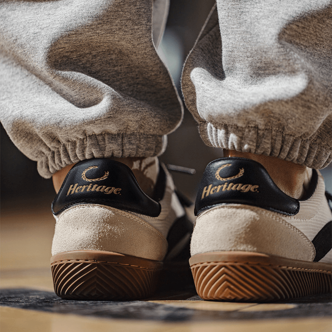 Percival | Men Retro Eighties Trainers With EVA Midsole Rubber Edge And Padded Heel For Everyday Wear